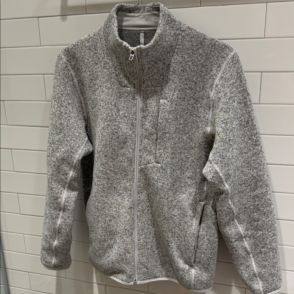 Lululemon Athletica Heathered Gray Fleece Jacket